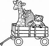 Clipart Pulling Wagon Girl Cartoon Pull Push Coloring Happy Toonaday  sketch template