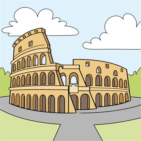 Roman Colosseum Drawing