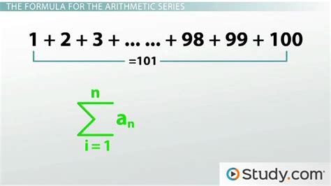 How to Calculate an Arithmetic Series - Lesson | Study.com