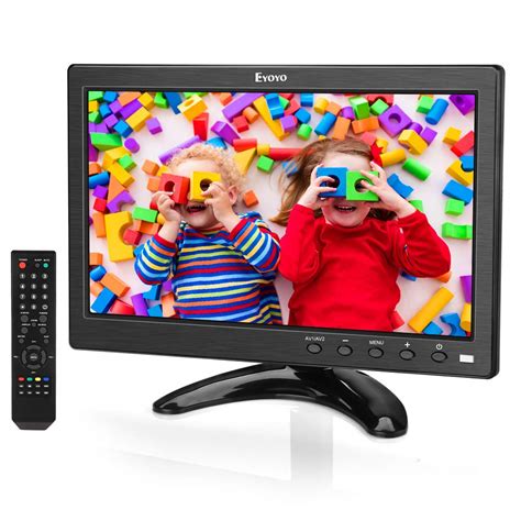 Eyoyo 10 inch Small TV Monitor HDMI Portable Kitchen TV, 1024x600 LCD Screen with TV/HDMI/VGA/AV ...