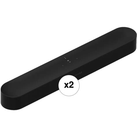 Sonos Beam Soundbar (Black, Gen 2, Pair) B&H Photo Video