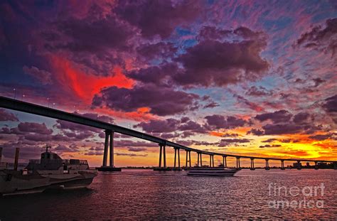 Sunset Crossing at the Coronado Bridge Photograph by Sam Antonio - Pixels