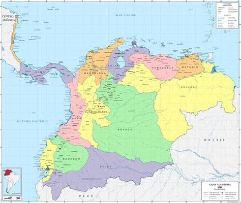 Gran Colombia in 1826 South America Map, Latin America, Semitic Languages, Imaginary Maps ...