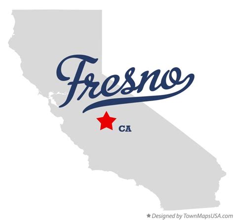 Map of Fresno, CA, California