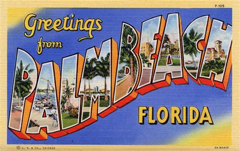 Greetings from Palm Beach, Florida - Large Letter Postcard… | Flickr