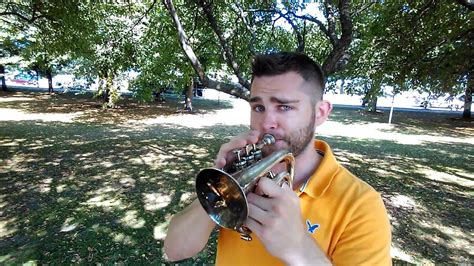 Pocket trumpet jazz licks in Grant Park - YouTube