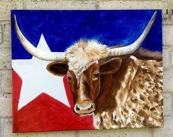 Longhorn painting | Etsy