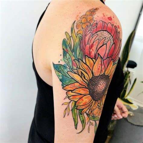 30 Beautiful Protea Tattoo Designs with Meaning | Art and Design