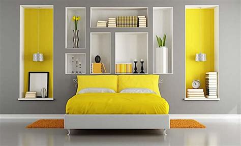 Bedroom: Grey And Yellow Wall Color For Bright Bedroom Paint Color ...