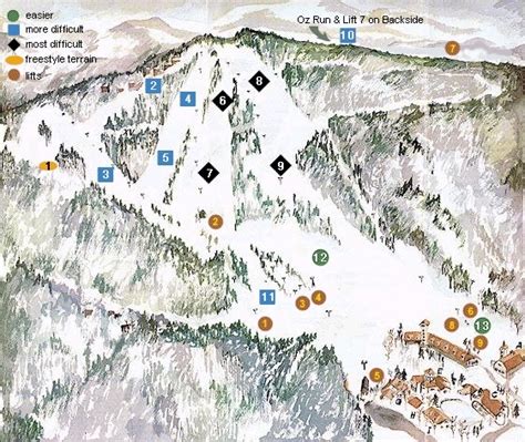 Ski Beech Mountain Resort Piste Map / Trail Map