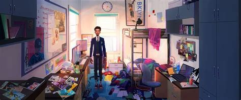 miles morales room concept art | Spiderman, Animation, Layout