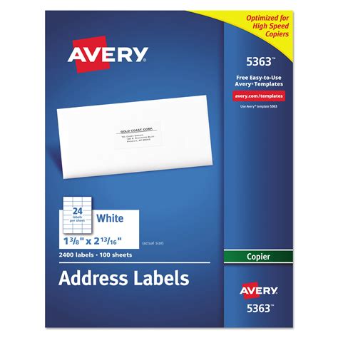 Avery Address Labels 5360 Template