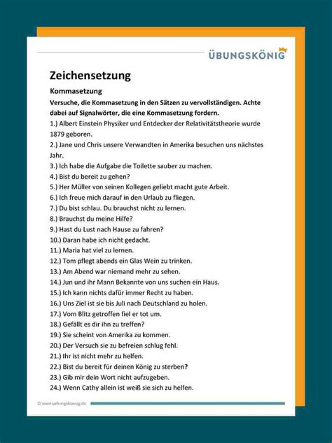 Kommasetzung | Kommasetzung, Zeichensetzung, Rechtschreibung und grammatik