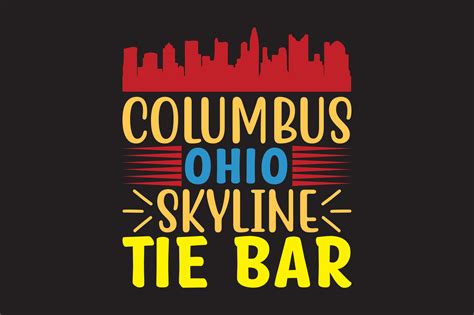 Columbus Ohio Skyline Tie Columbus SVG Graphic by RIYA DESIGN SHOP · Creative Fabrica