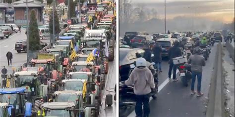 ThePatriotLight - French farmers block main roads to Paris to protest ...