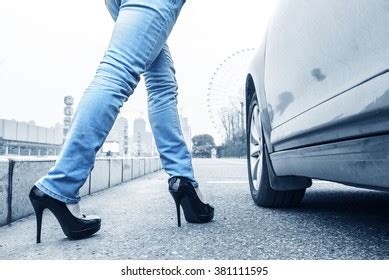 Woman Legs High Heels Car Stock Photo 381111619 | Shutterstock