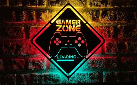 Gaming Zone Gamer Zone Led Sign Gaming Room Decor Game Room - Etsy UK