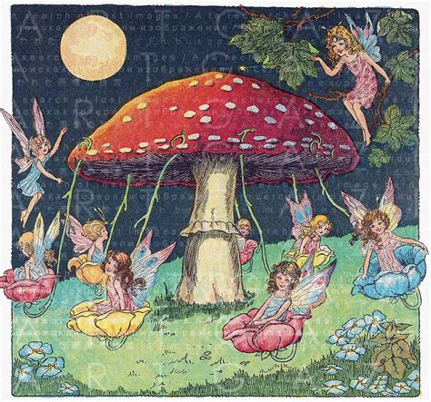 FAIRY Carousel. VINTAGE Illustration. Fairy Digital Art | Etsy | Fairy artwork, Vintage fairies ...