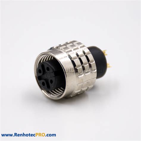 4 Pin M12 Connector Field Wireable Connector A Coded Male Straight Non ...