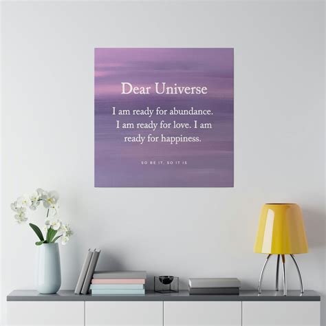 Dear UNIVERSE Affirmation Canvas (Print)– DearUNIVERSE.com