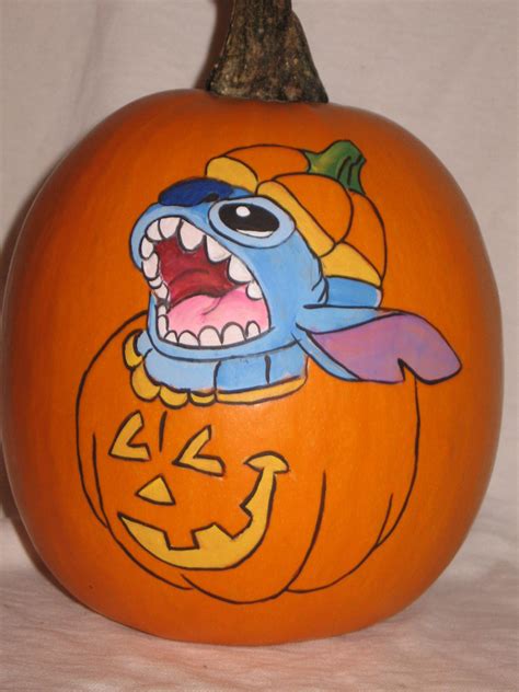 Stitch attacking a pumpkin by pumpkinmaster on DeviantArt