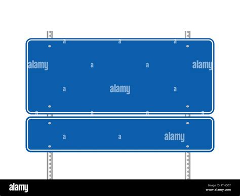 Empty blue sign board roadside Stock Vector Images - Alamy