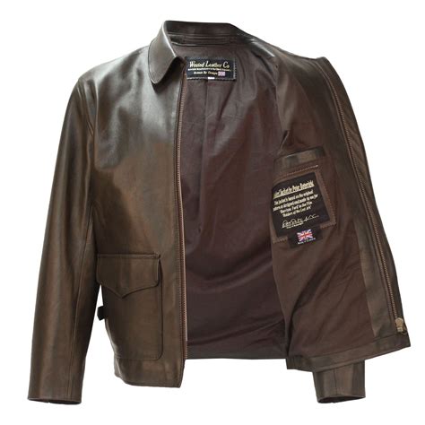 Raiders of Lost Ark Leather Jacket in Brown Lambskin Indiana Jones – Wested Leather Co