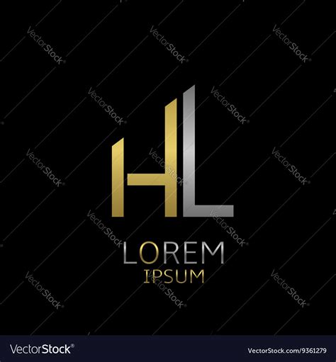 Hl letters logo Royalty Free Vector Image - VectorStock