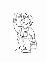 Painter coloring Pages sketch template
