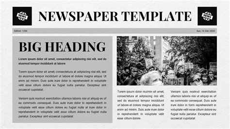 Free Google Slides Newspaper Article Template PowerPoint