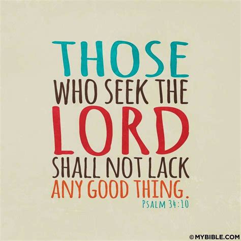 Those who seek the Lord shall not lack any good things (Psalm 34:10 NKJV). #KWMinistries | Psalm ...