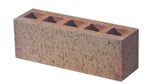 Red Five Holes Clay Brick / Hollow Clay Blocks For Building Wall Construction