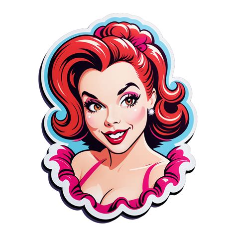 I made an AI sticker of burlesque comedy actress