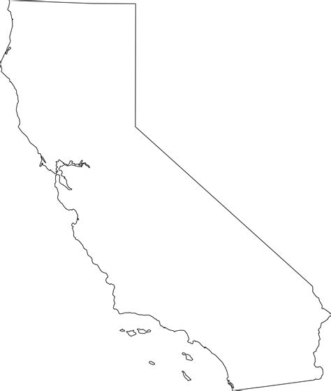 Clipart - California Map Outline