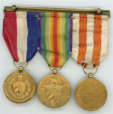 Cuba, Republic. Mounted group of three medals – Floyd's Medals