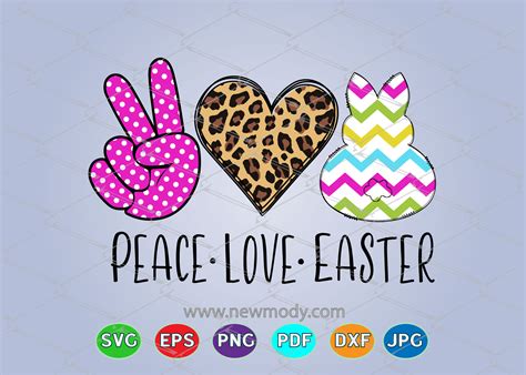 Peace Love Easter SVG Cut files - Peace Love SVG By AmittaArt | TheHungryJPEG