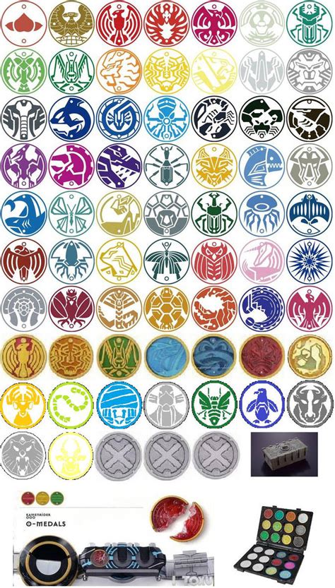 All Kamen Rider OOO Medals by AlbinoJoker4 on DeviantArt