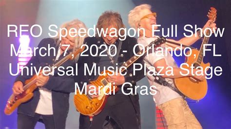 REO Speedwagon Full Concert - Orlando, FL 3/7/2020 (Mardi Gras) Front Row - YouTube