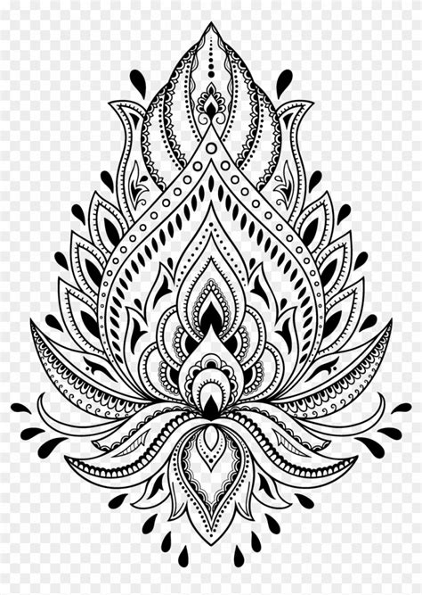 Tattoo Henna Stencil Template Mehndi Free Hd Image - Henna Drawings ...