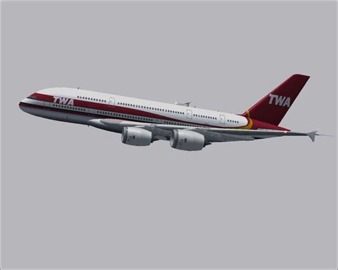 Trans World Airlines (TWA) Airbus A380-800 Combo Aviation Design - Modified Airliner Photos ...