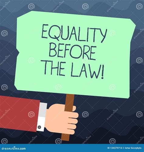 Text Sign Showing Equality before the Law. Conceptual Photo Justice Balance Protection Equal ...