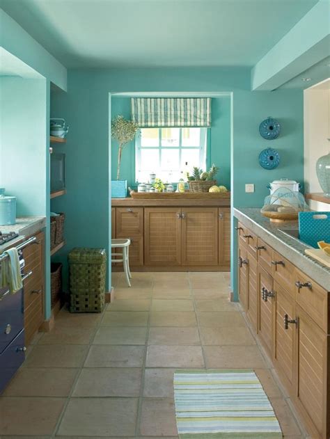 Pin by Schlotterildi on Kitchen | Blue kitchen walls, Turquoise kitchen, Kitchen colors