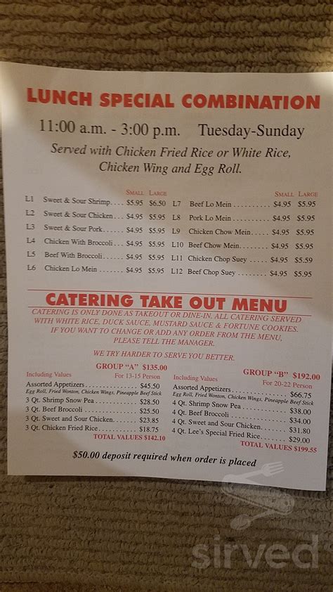 Lee's Restaurant menus in Grafton, North Dakota, United States