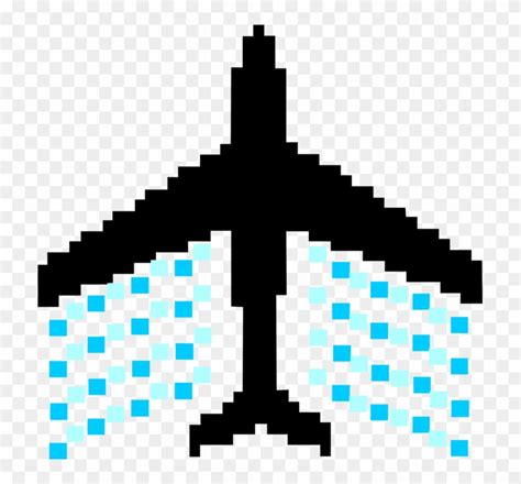 Vector Illustration Of Pixelated Bitmap Jet Aircraft - Simple Pixel Art Mountain Clipart ...