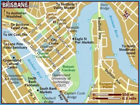 Brisbane Map - TravelsFinders.Com