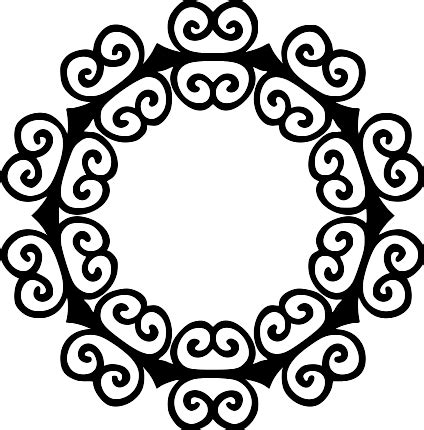Free ornamental circle monogram frame svg