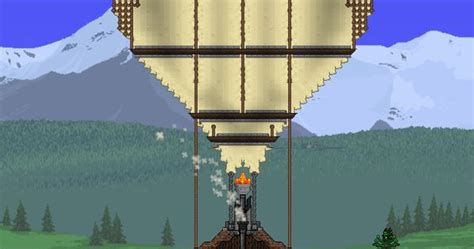 This is epic! A hot air balloon house in #Terraria #Building | Terraria | Pinterest | Hot air ...