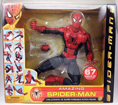 Spider-Man 2 (2004 movie) - Amazing Spider-Man Super Poseable 18" Action Figure - Toy Biz