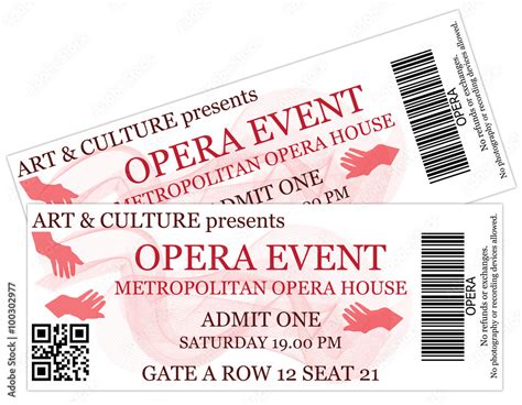 Opera Tickets Stock Vector | Adobe Stock