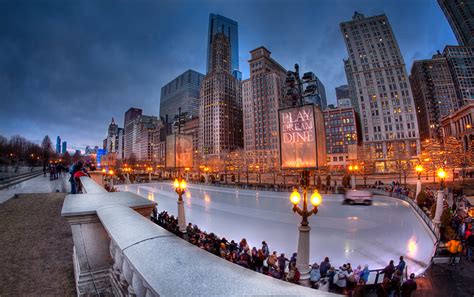 Foto Chicago Stadt Vereinigte Staaten illinois Eis Winter Städte